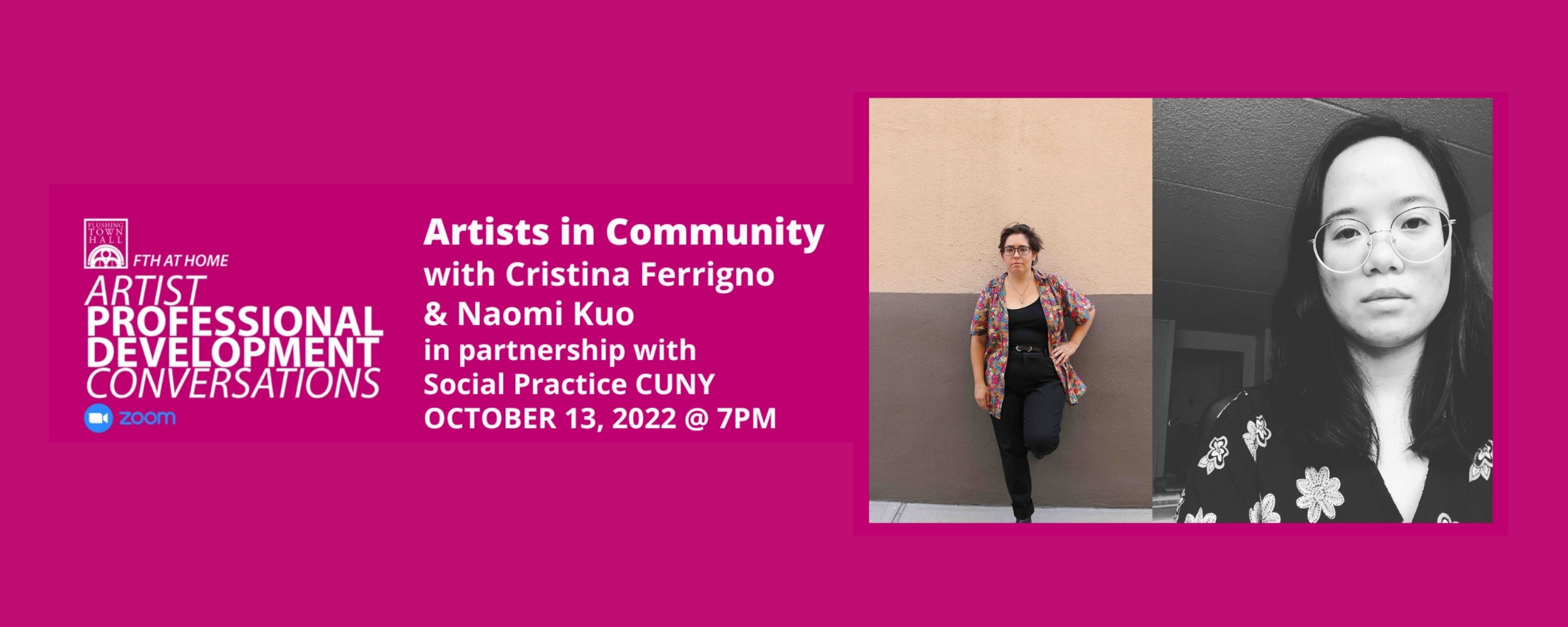 FTH Professional Development Workshop: Artists in the Community